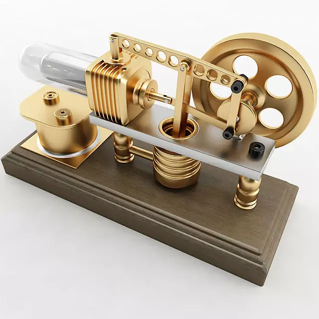 Stirling Engine 3D model_0