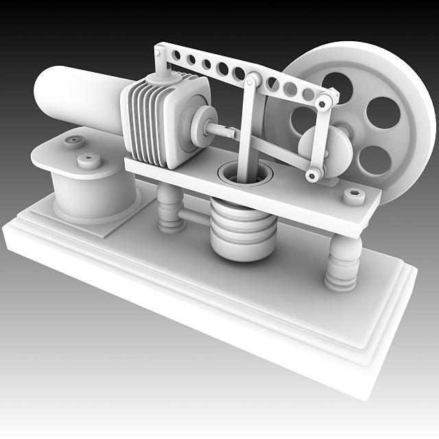 Stirling Engine 3D model_8