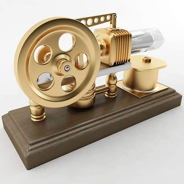 Stirling Engine 3D model_1
