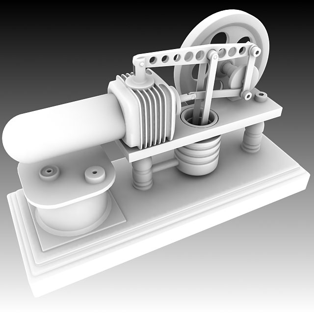Stirling Engine 3D model_7