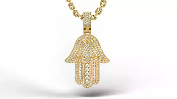 Hamsa with diamonds