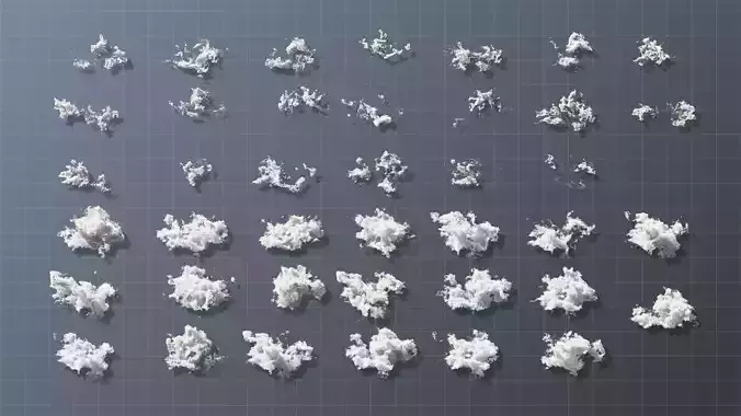 Volumetric clouds set  40 vdb files for render in vray corona 3D model