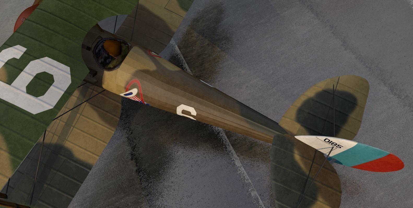 Nieuport-28 british biplane - british biplane 3D model_7