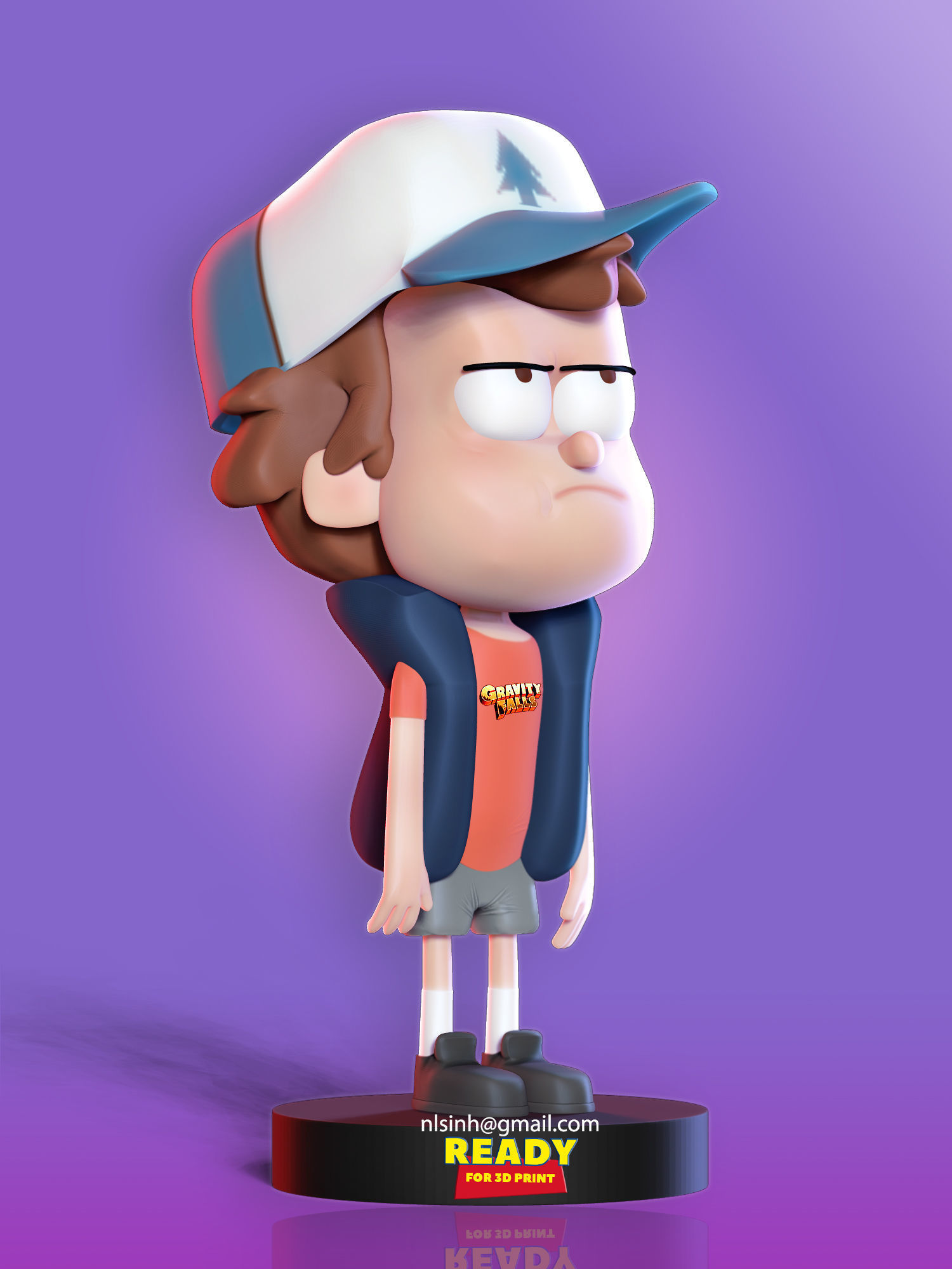 Dipper Gravity Falls 3D print model_3