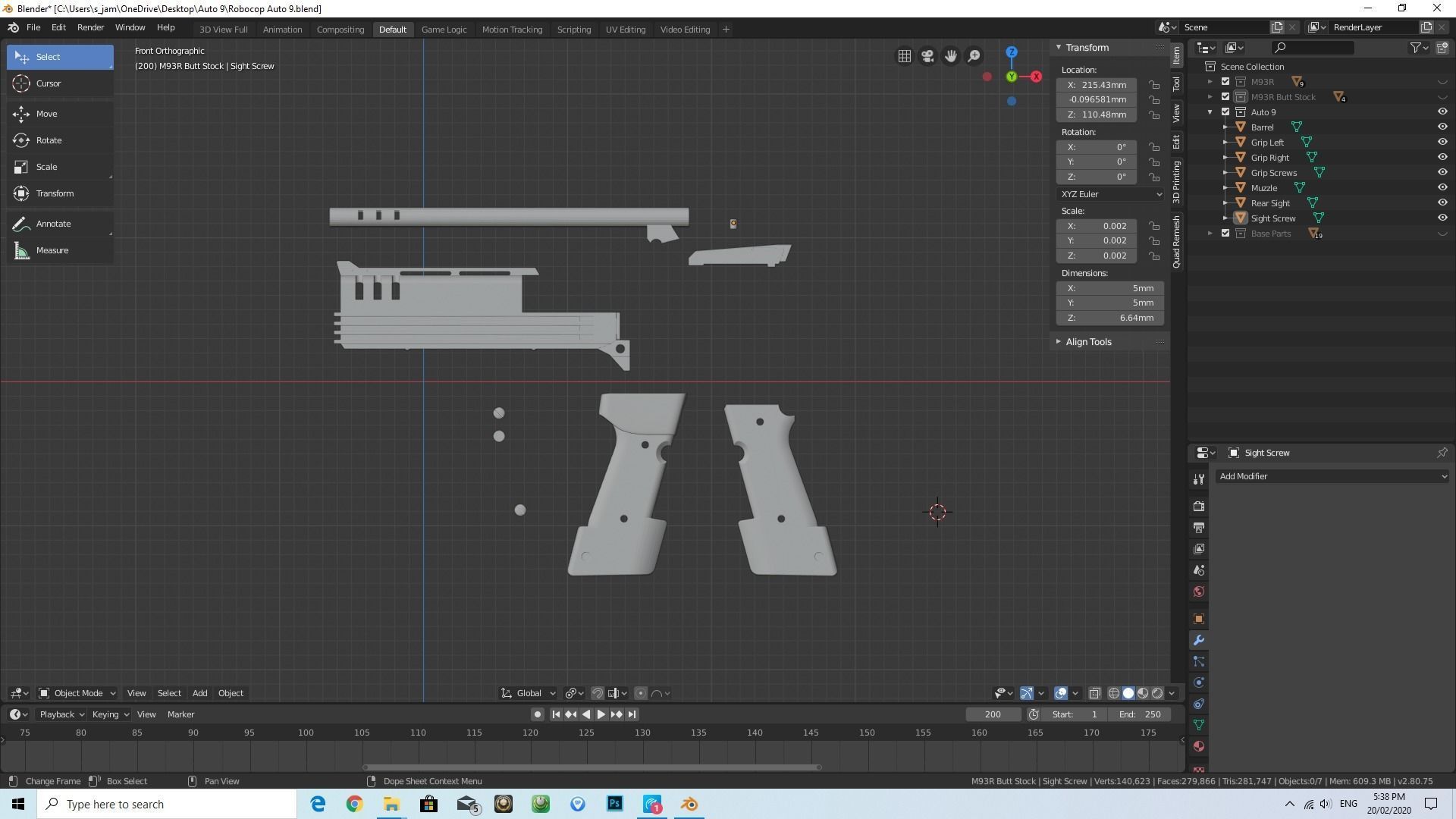 M93R and Auto 9 Accessories Pack 3D print model_7