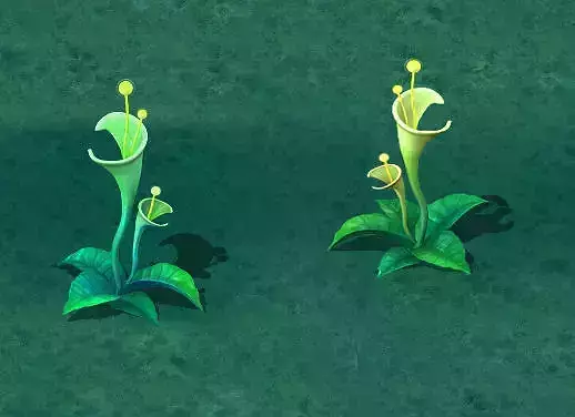 Cartoon version - plant mysterious light