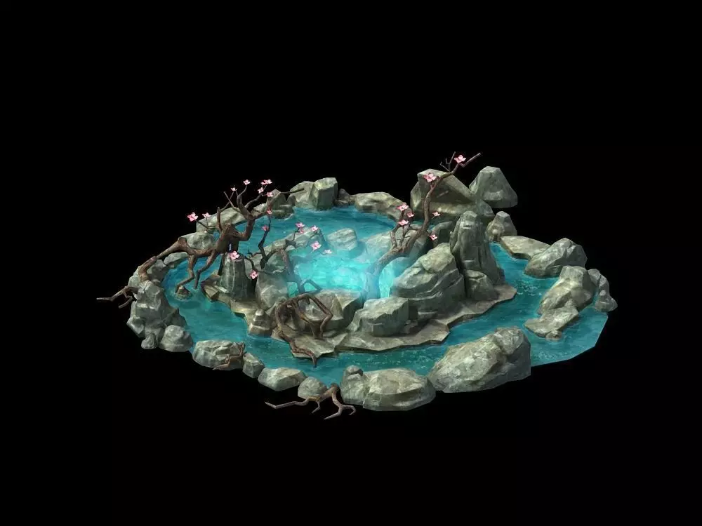 Game Model - Hanging Garden - The state tree in th 3D model_0