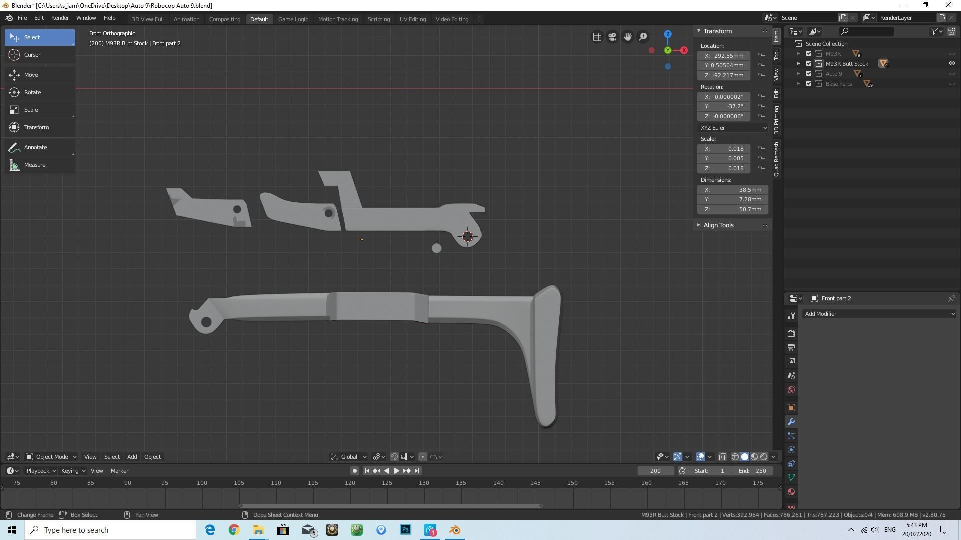 M93R and Stock Pack 3D print model_6