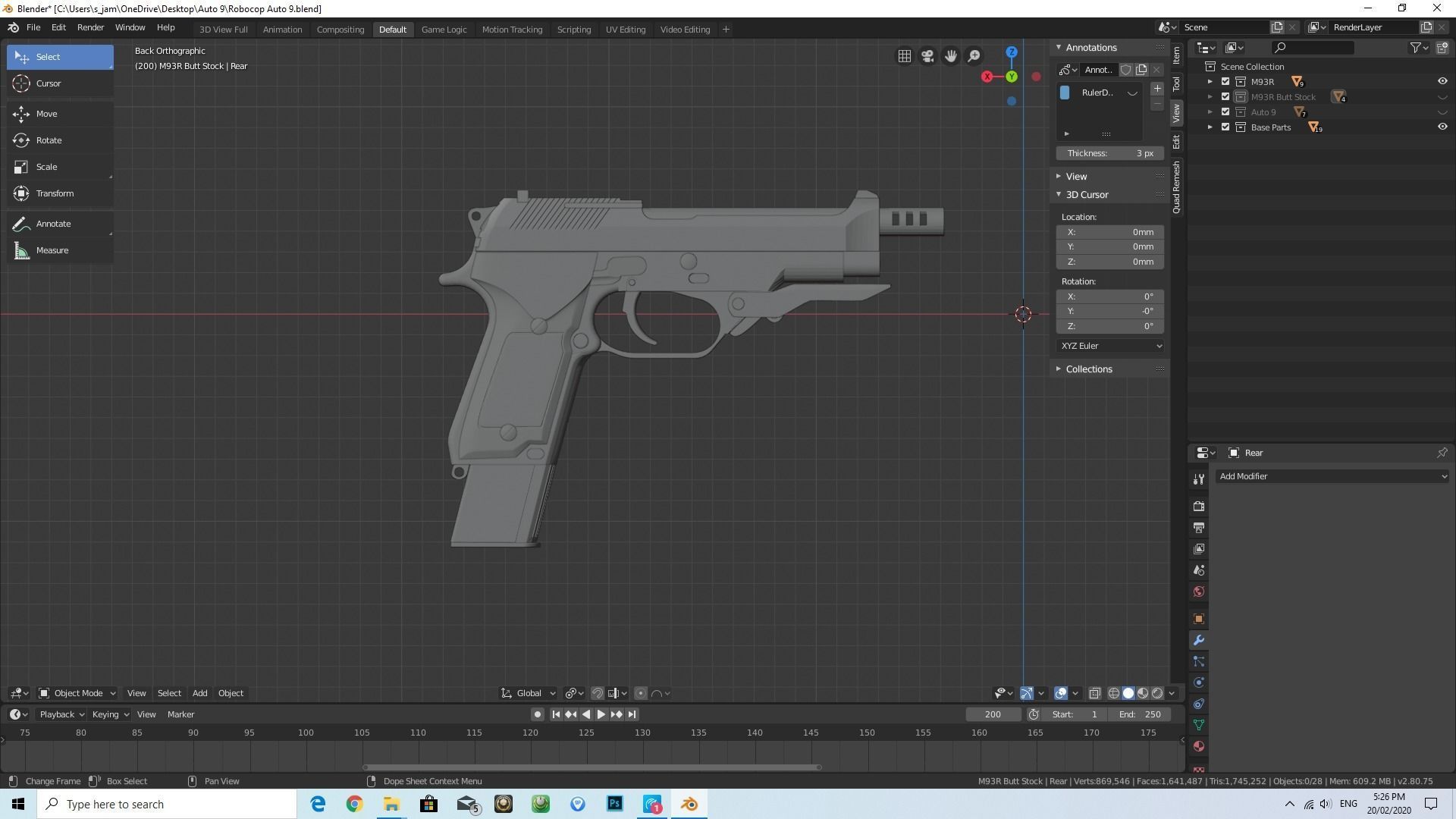 M93R plus Stock plus Auto 9 Accessories Pack 3D print model_10