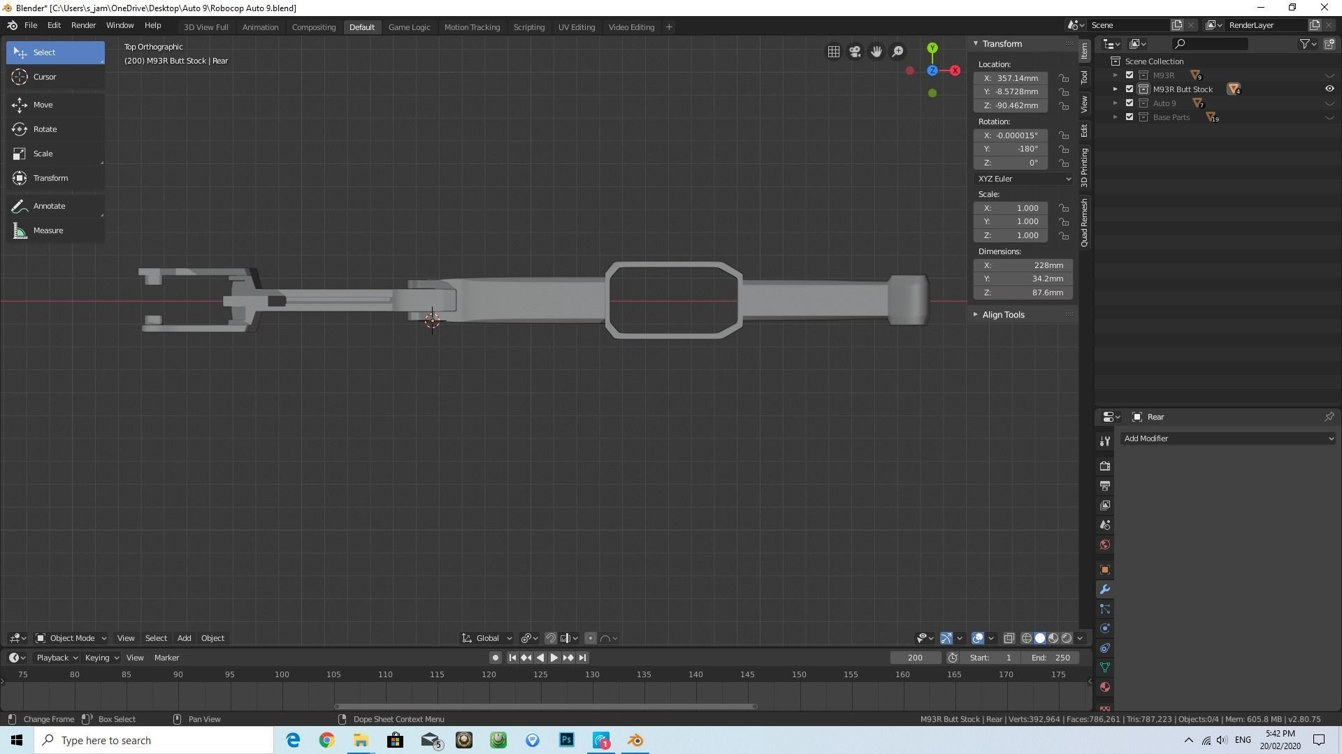 M93R plus Stock plus Auto 9 Accessories Pack 3D print model_2