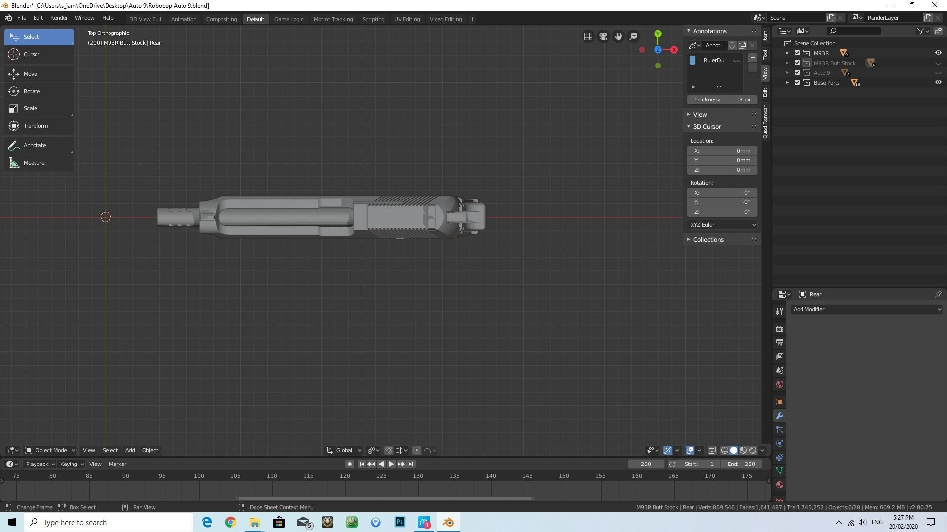 M93R plus Stock plus Auto 9 Accessories Pack 3D print model_14