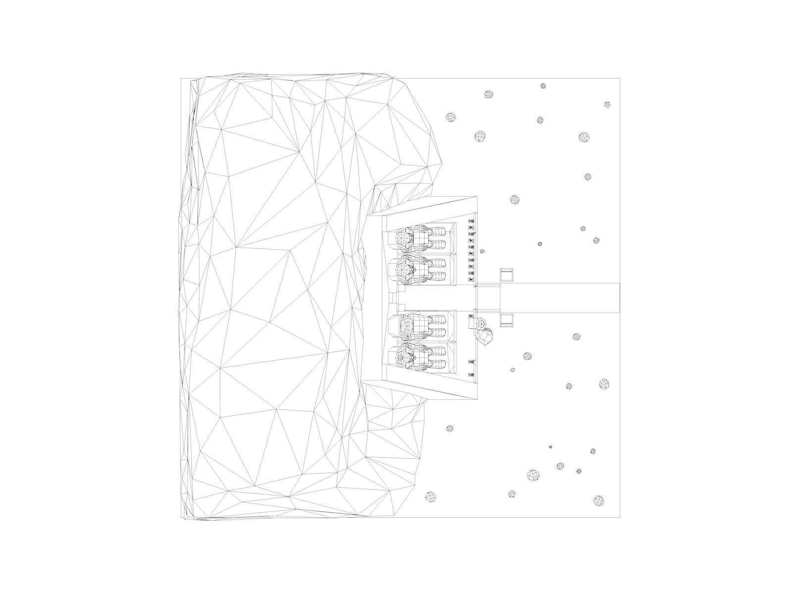 Cartoon Low Poly Abu Simbel Landmark Low-poly 3D model_7