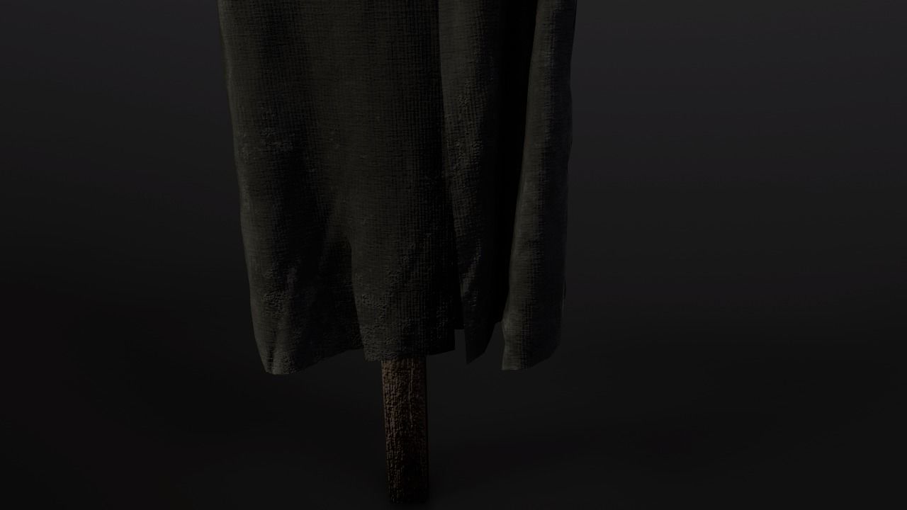 Scarecrow Low poly Low-poly 3D model_10