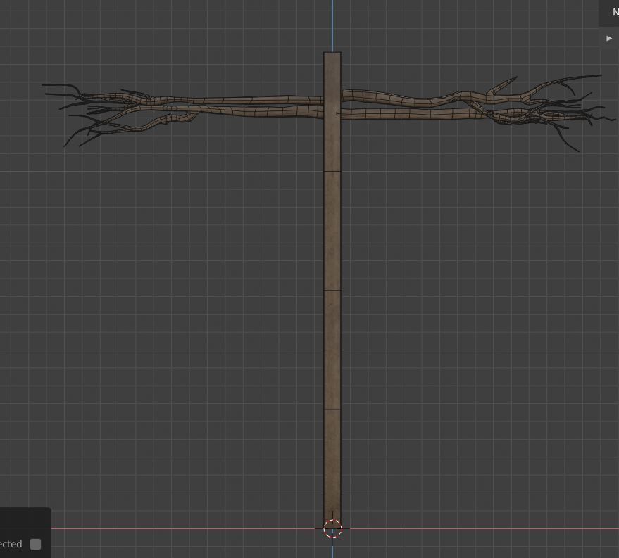 Scarecrow Low poly Low-poly 3D model_12