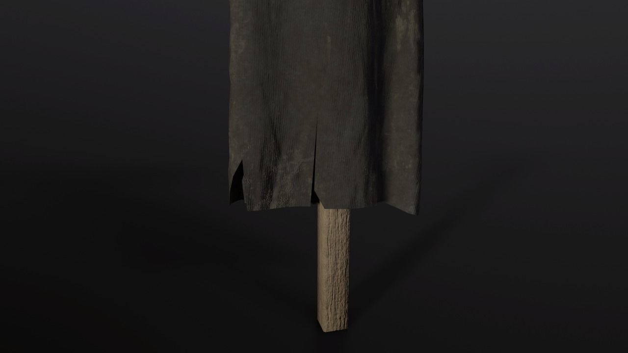 Scarecrow Low poly Low-poly 3D model_11
