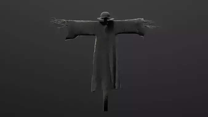 Scarecrow Low poly Low-poly 3D model
