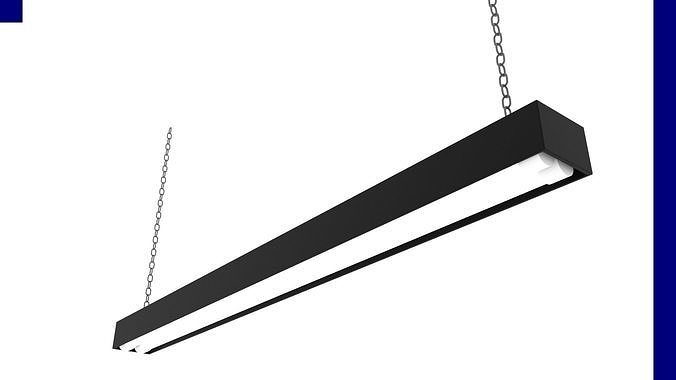 tube light Low-poly 3D model