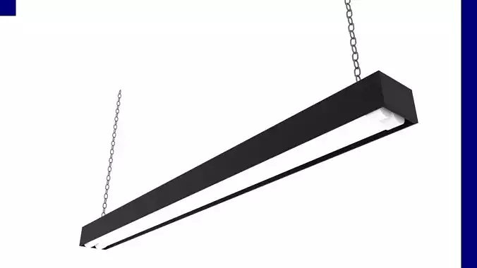 tube light Low-poly 3D model