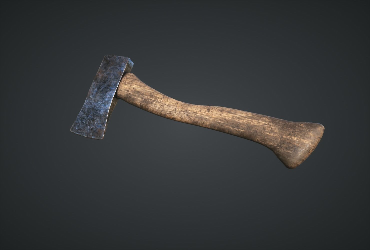 Axe for Games Low-poly 3D model_2