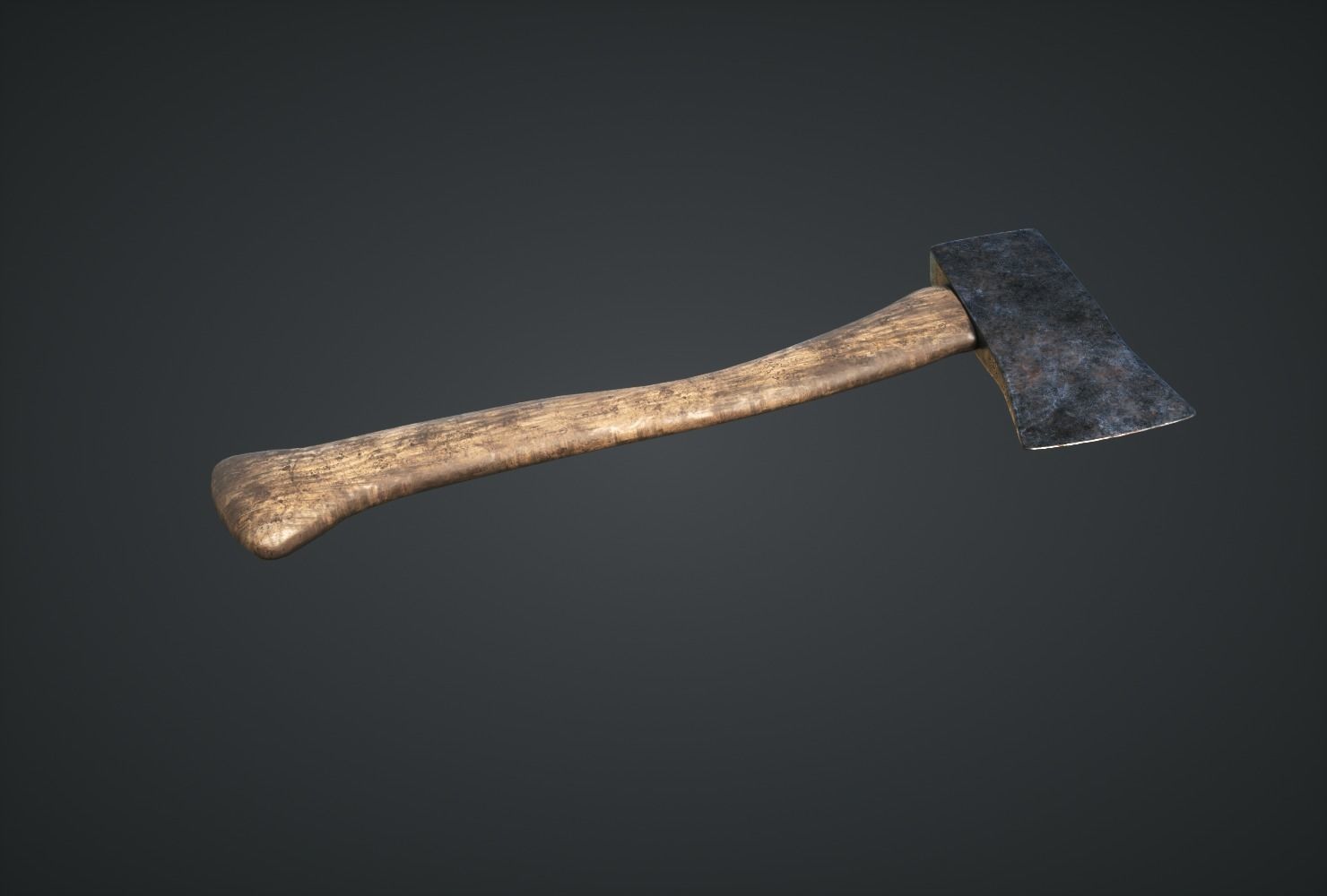 Axe for Games Low-poly 3D model_1