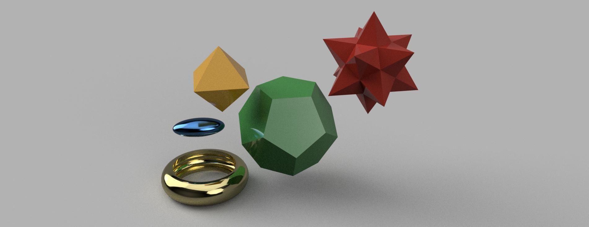 Complex geometric shapes 3D print model_1