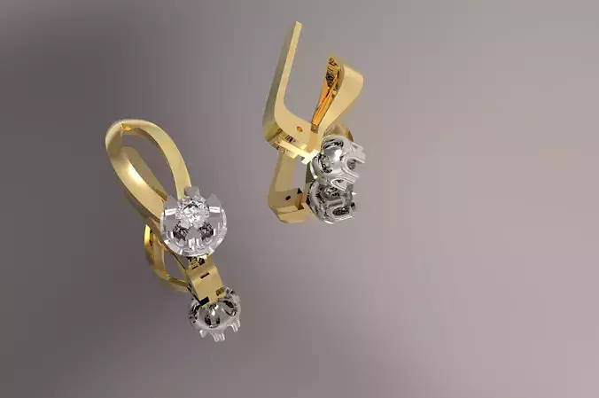 Diamond engagement earring