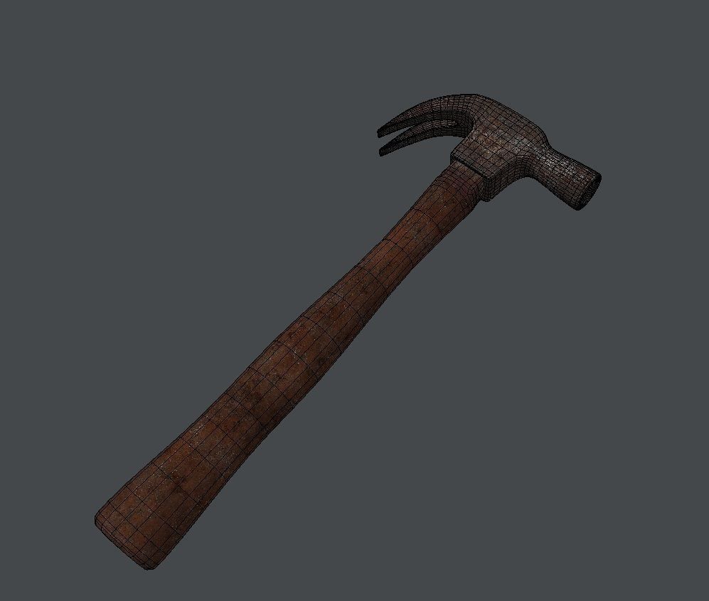 Hammer for Games Low-poly 3D model_5
