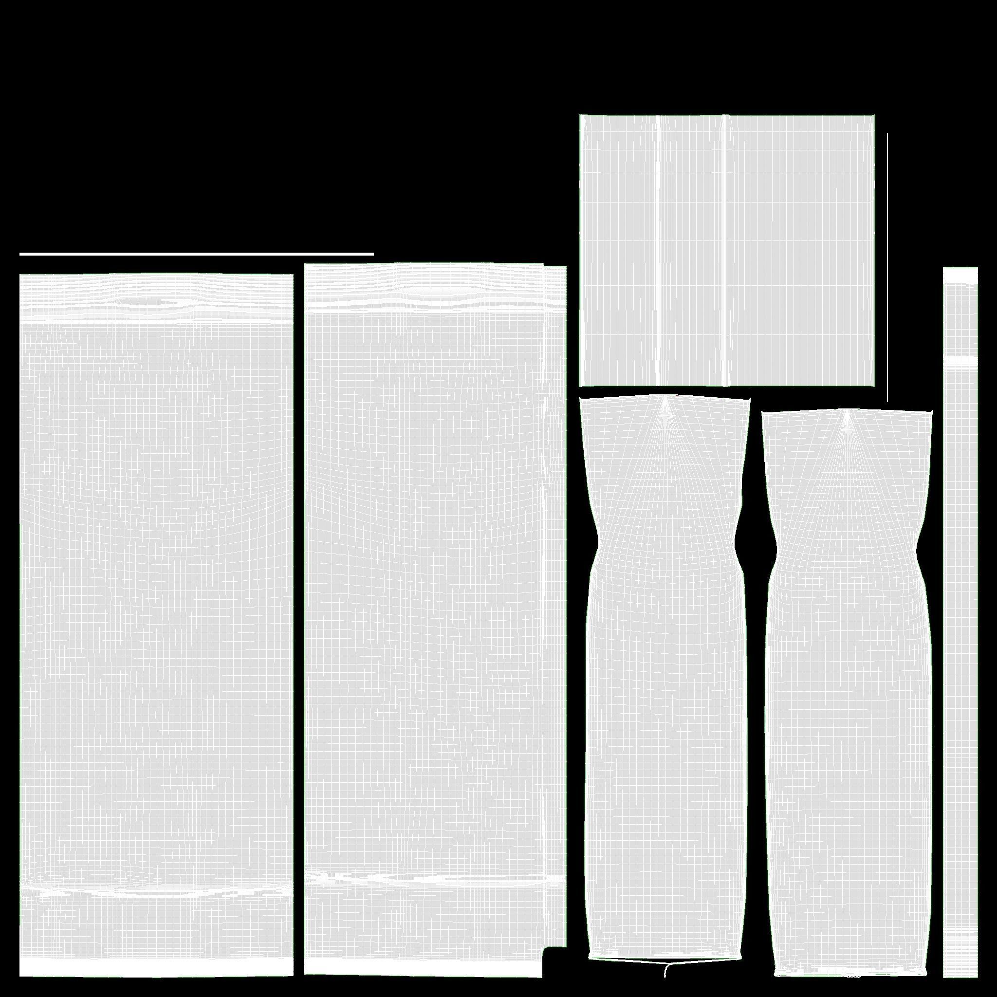 Plastic coffee bag package packet medium mock-up 3D model_15