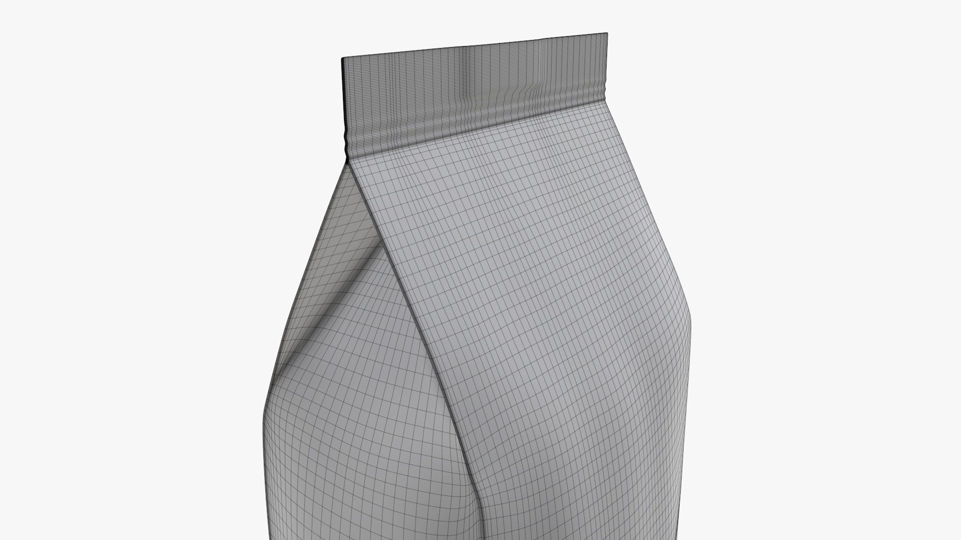 Plastic coffee bag package packet medium mock-up 3D model_9