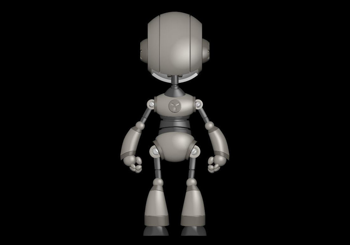 Little Robot Low-poly 3D model_3