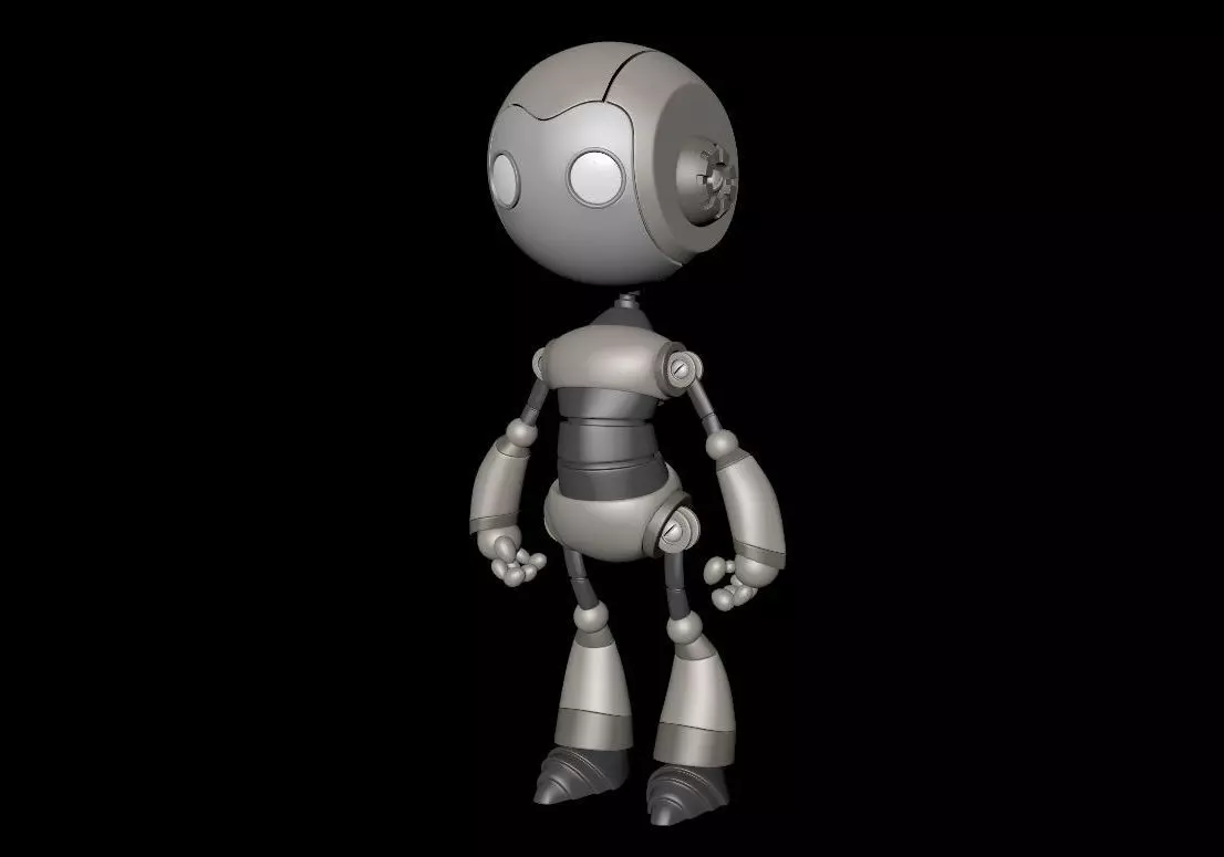 Little Robot Low-poly 3D model_0