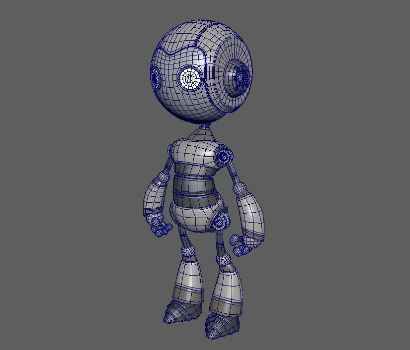 Little Robot Low-poly 3D model_5