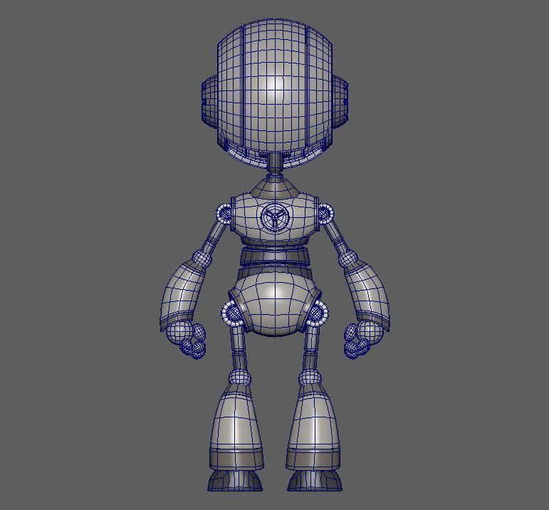 Little Robot Low-poly 3D model_7