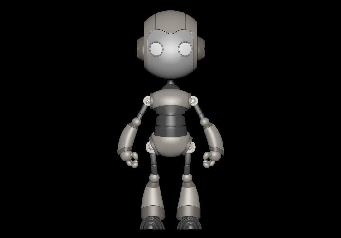 Little Robot Low-poly 3D model_1