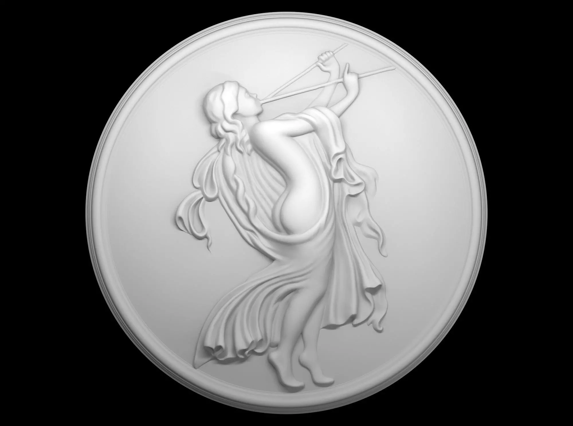 decorative panel Low-poly 3D model_0