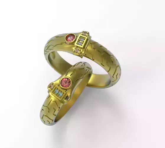 Wedding rings 3D models for printing
