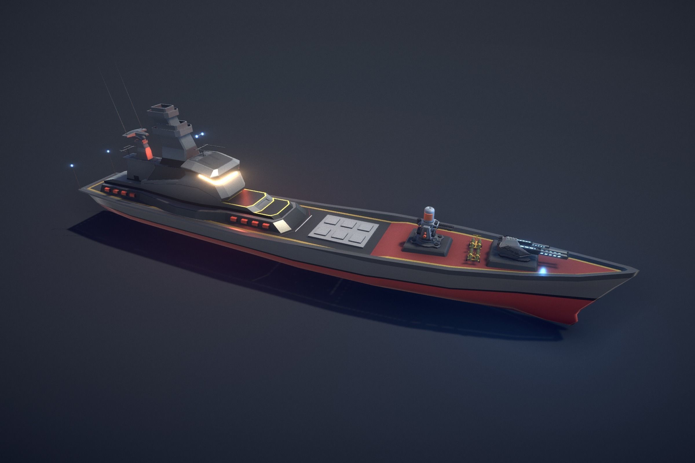 Poly Fleet Low-poly 3D model_15