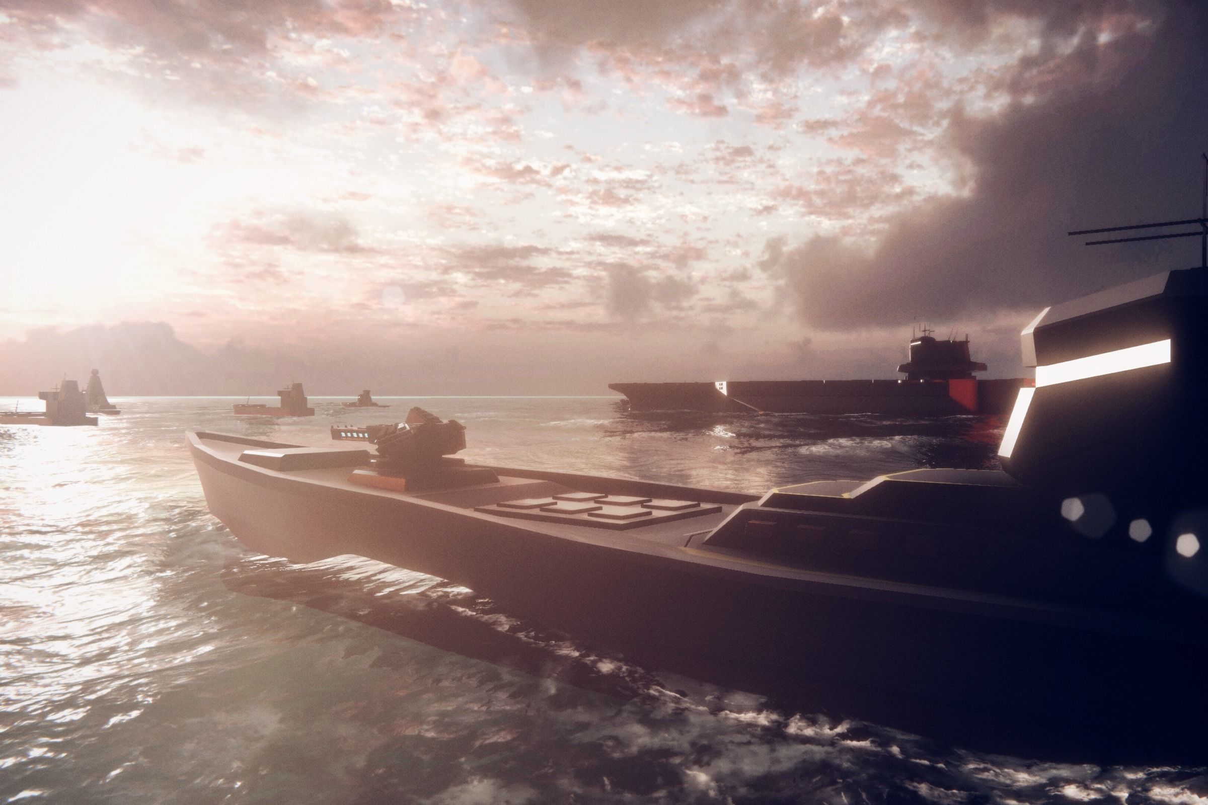 Poly Fleet Low-poly 3D model_7