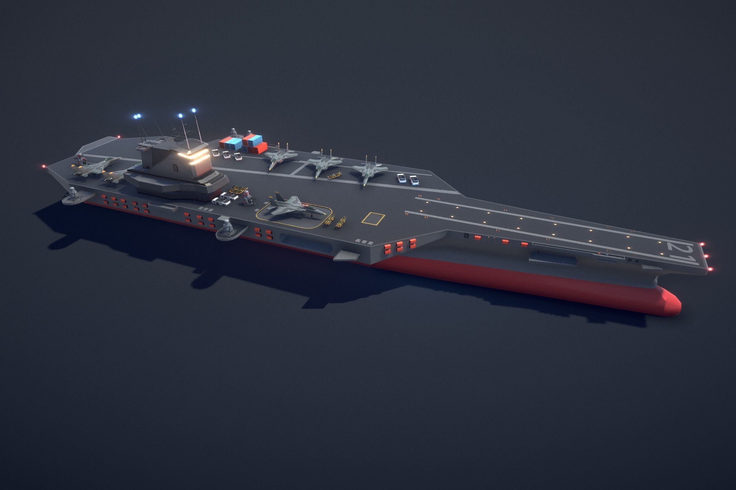 Poly Fleet Low-poly 3D model_17