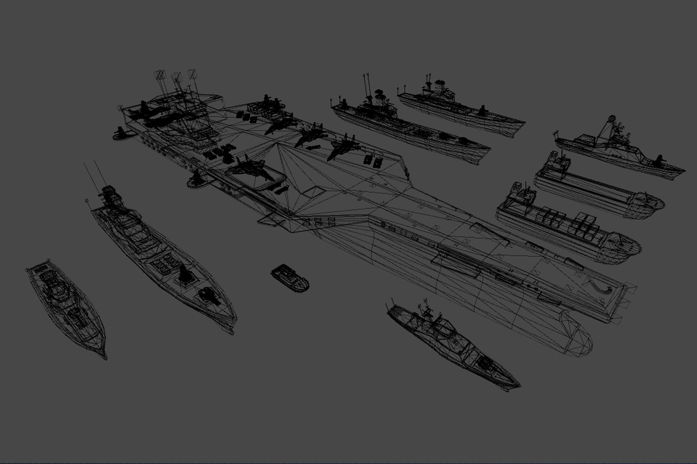 Poly Fleet Low-poly 3D model_20