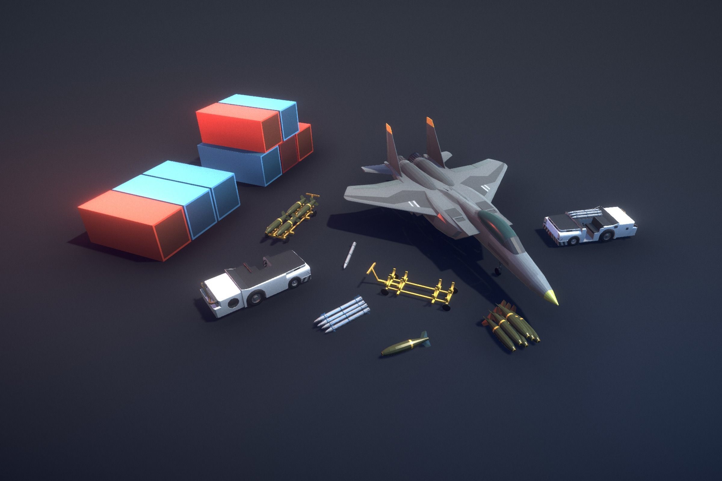 Poly Fleet Low-poly 3D model_18