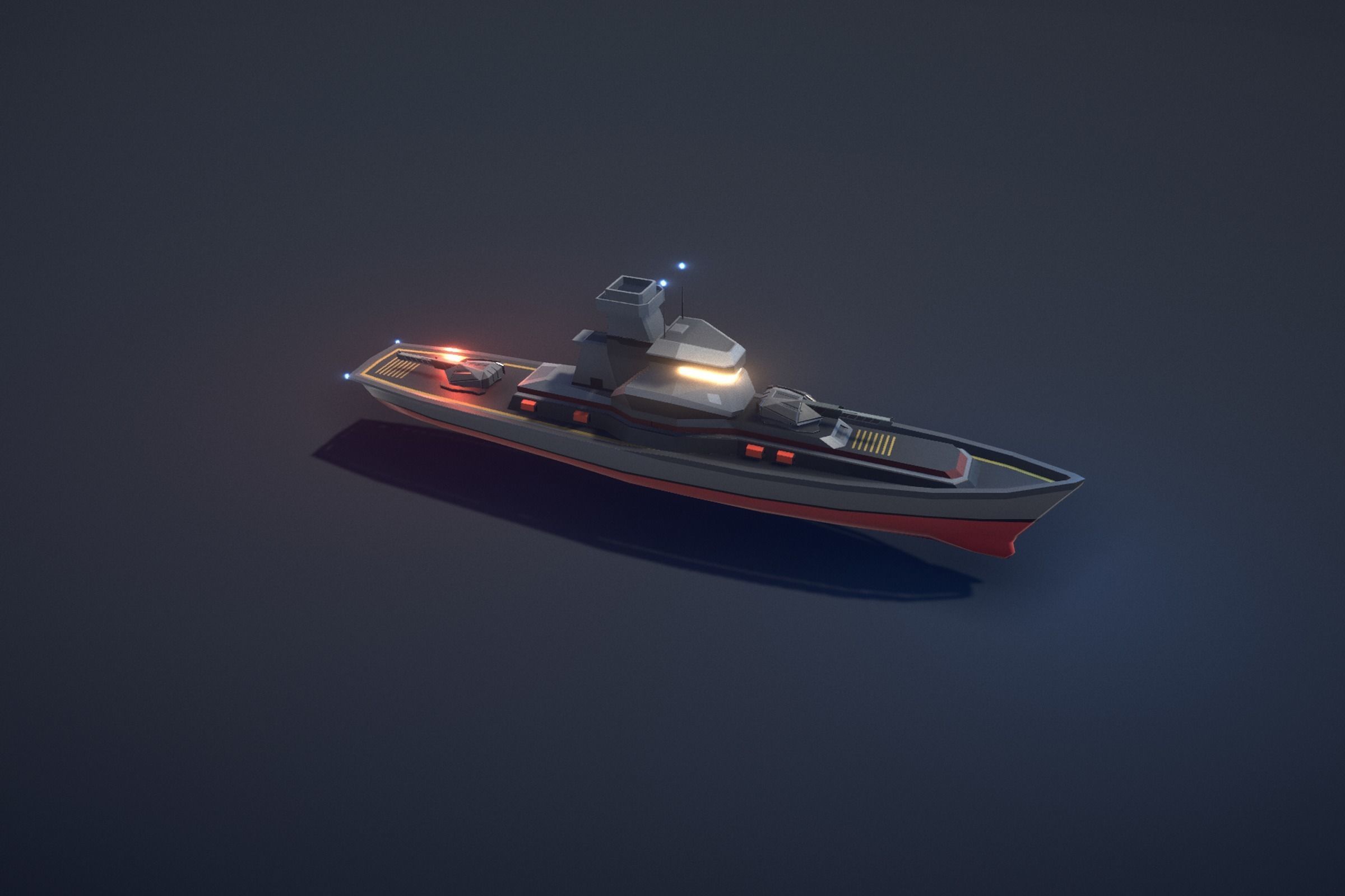 Poly Fleet Low-poly 3D model_11