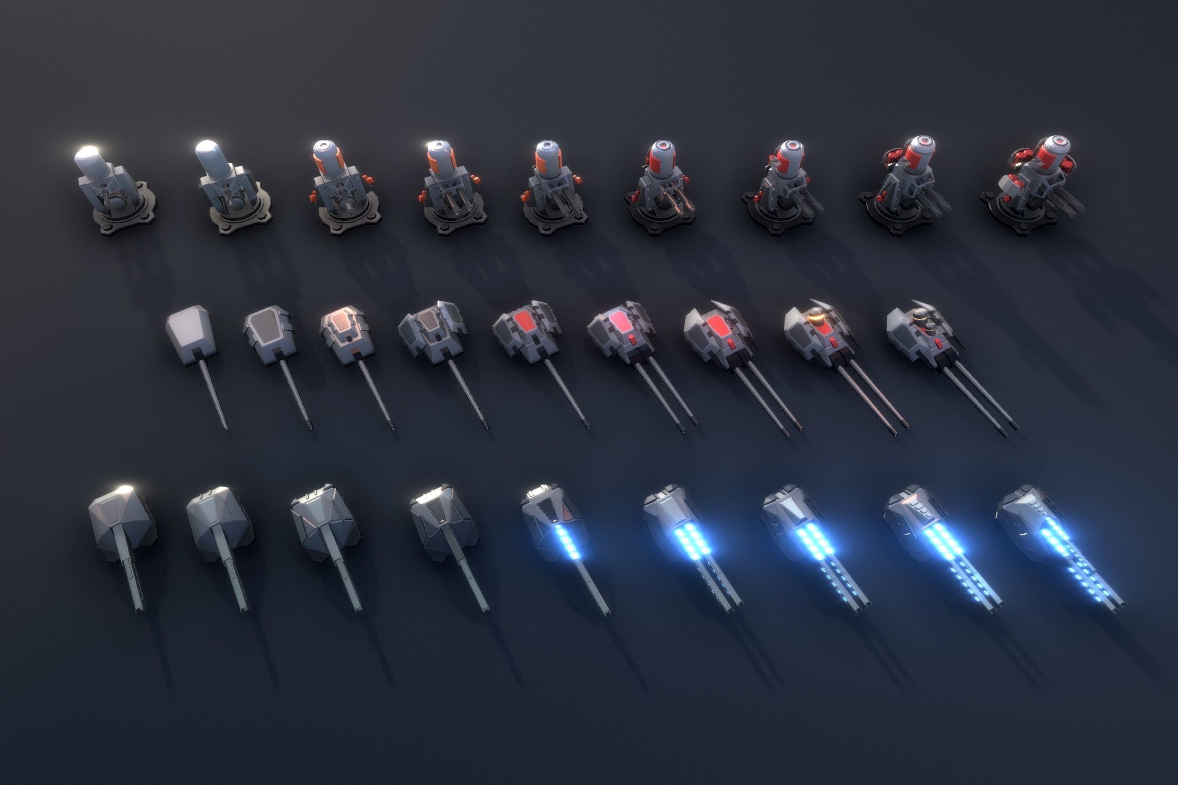 Poly Fleet Low-poly 3D model_2