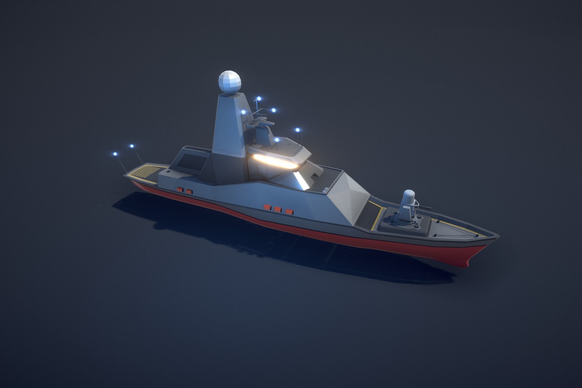 Poly Fleet Low-poly 3D model_12