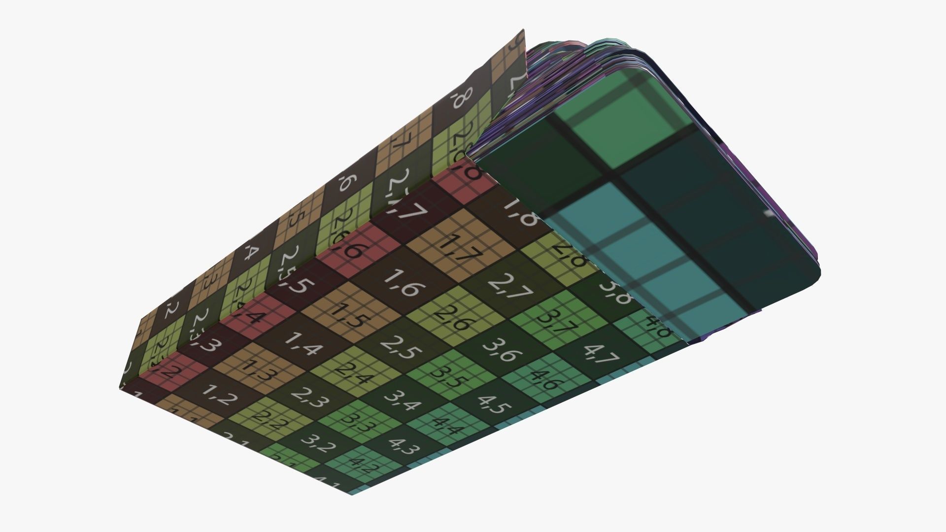 Playing cards in a box opened 3D model_14