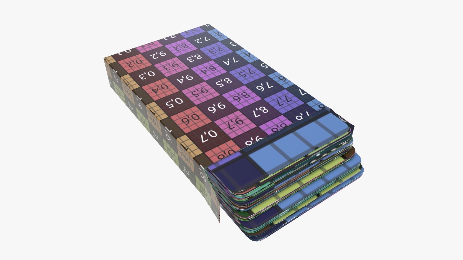 Playing cards in a box opened 3D model_10