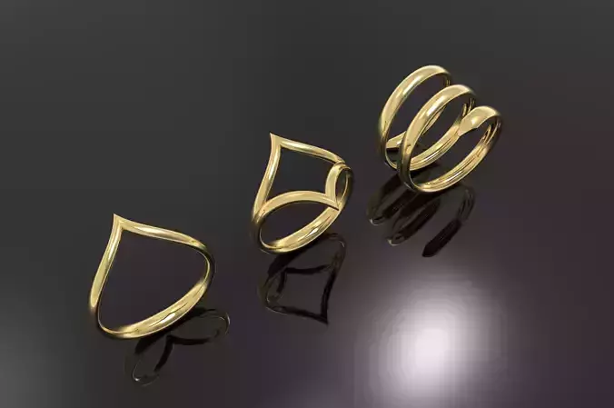 rings rose gold ring set metal