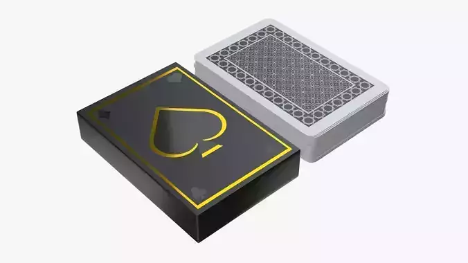 Playing cards and closed card box