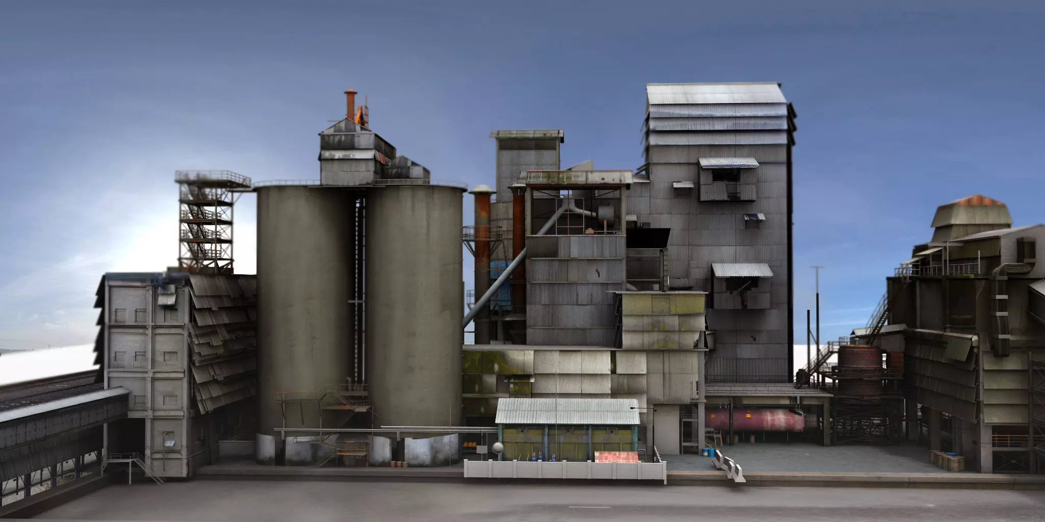 factory mill building 3d model 3D model