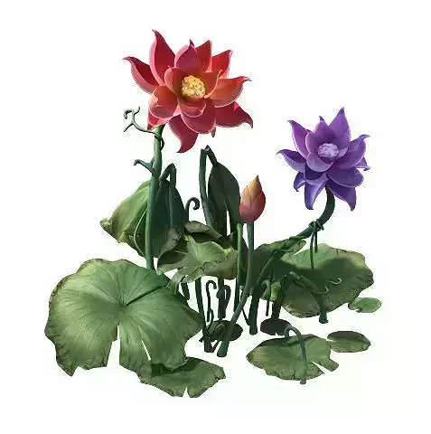 Game model - Hanging Garden - Xian Yun flowers 01